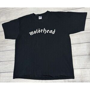 Motörhead Band Name Logo T Shirt Size XL Black Yazbek Tag Hard Rock Heavy Metal